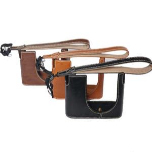 Leica Q type 116 기존 빈티지 PU 가죽 카메라 케이스 백 손목 스트랩 오프닝 배터리 easy coffee brown bl