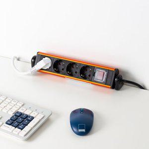 4000w 고용량 멀티탭 파워탭 라운드 디자인 안전 멀티 콘센트 4구 1.5m