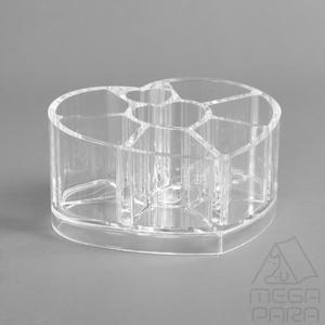MEGAPARA 뷰티 아크릴 화장품 정리대 하트 화장대정리 매니큐어정리함 브러쉬보관