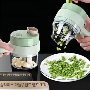 탕파절단기 가정용 무선 전동 다지기 대파 마늘 청양 고추 파써는 기계 슬라이서
