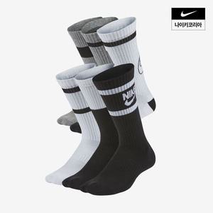 나이키 NIKE 에브리데이 키즈 아동 쿠션 크루 삭스 양말(6켤레) CK7302 901