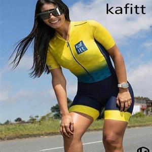사이클 의류 KAFITT 여성용 여름 숏  사이클링 슈트 Little Monkey Triathlon 원피스 세트  운동