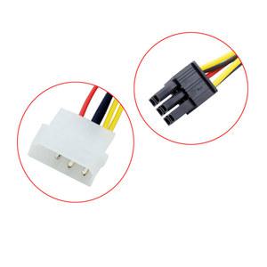 호환 PCIe PCI-e 남성 6핀 1pcs 카드 여성 IDE 장치 공급 어댑터 그래픽 변환 4핀 케이블 전원