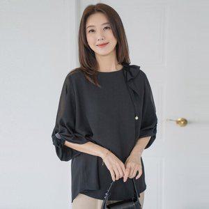 엄마옷 마담4060 사이드롤업블라우스 중년여성옷 -ZBL2504003-
