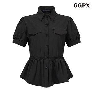 [GGPX]플레어 밴딩 카라 블라우스 (GPBBA020D)
