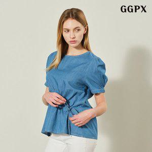 [GGPX]웨이스트 셔링 하프 블라우스 (GPBBA025D)