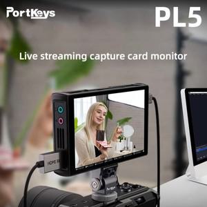 Portkeys PL5 라이브 스트리밍  캡처 카드 기능 포함 3D Lut 4K 30P 360 ° 컬러 그레이더 카메라 필드