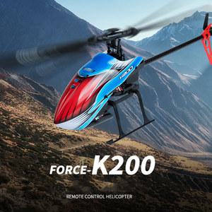 WLtoys K200 2.4G 최소 RC Aixs 스코프 드론 포지셔닝 비행기 Flybarless 헬리콥터 초보자 비행기가있는 4CH 자이로 광학