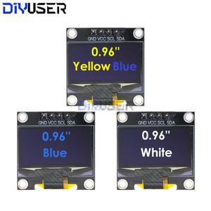 DIYUSER 0.96 인치 IIC SPI 직렬 74Pin 흰색파란색노란색 파란색노란색 OLED 디스플레이 SSD1306 12864 Ard