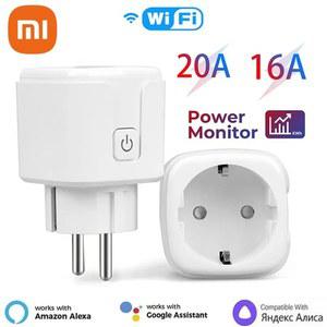 샤오미 호환 호환 MIJIA 스마트 플러그 WIFI 소켓 EU 6A 전력 모니터링 스마트 라이프 타이밍 기능 ALEXA GOOGLE HOME ALICE 작동