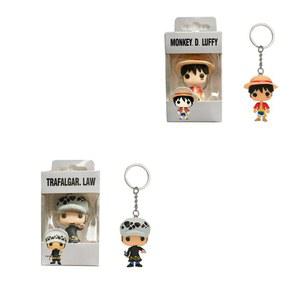 Anime 원피스 포켓 키 체인 Monkey.D.Luffy Trafalgar.Law Funkostyle 열쇠 고리 액션 피규어 장난감 를위한 크리스마스 선물