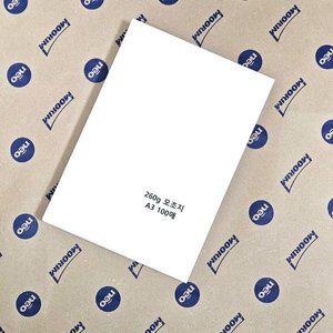 고품질 A3사이즈 260g 모조지 100매 백상지 전지 큰종이 흰전지 (WFHS76P)