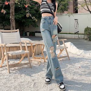 크레피드 구제 와이드 청바지_M2197