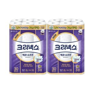 크리넥스 데코 앤 소프트 40m 2팩