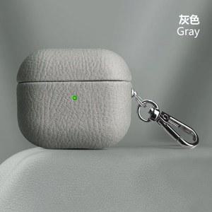 Air Pods 4 Pro 2 케이스 AirPods 3 2 1 커버 PU 가죽 이어폰 충전 액세서리 버클이있는 열매 패턴 소 가죽