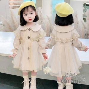 [아우트]여아 여자아동 샤 트렌치코트