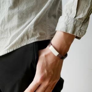 심플 사각 남성 팔찌 1p 정장 쥬얼리 엑세서리 마그네틱팔지 선물 패션 가죽 비즈니스