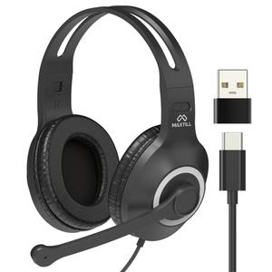 맥스틸 C타입 + USB 유선 헤드셋 마이크 어학용 게이밍 게임용 PC 아이패드 태블릿 헤드폰 유아 성인 키즈 어린이 GM-HC70