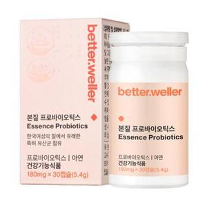 베러웨러 약사설계 본질 프로바이오틱스 질 유래 여성 건강 유산균 월 30캡슐
