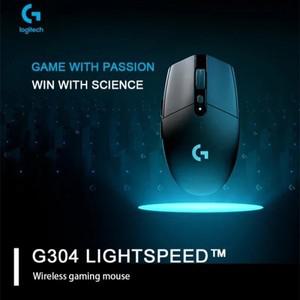 로지텍(G) G304 라이트 스피드 무선 마우스 게임 가볍고 휴대성이 뛰어난 PC 게이머 동일 모델 드라이버 버