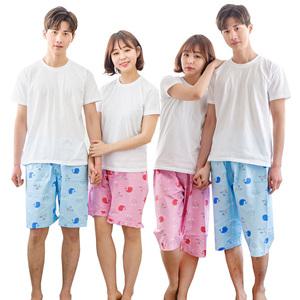 [터프가이]엠보 커플잠옷 남여 파자마 5부 7부 봄여름 홈웨어 고래여행