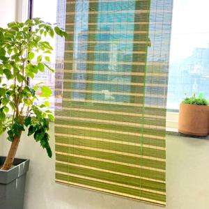 90cm 그린 스트라이프 대나무 자동발 ( 인테리어 문발 우드발 나무발 창문발 블라인드 )