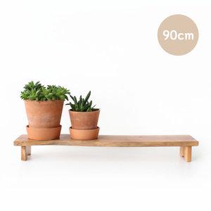 90cm 통나무 마호가니 원목 화분받침 ( 트레이 다육이받침대 화분다이 화분대 진열 선반 )