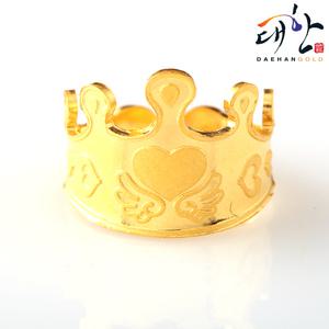 순금 하트 왕관 돌반지 3.75g 아기 조카 첫돌 백일 돌잔치 선물