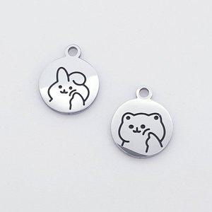 [기타]써지컬 스틸 볼 콕 토끼 곰돌이 펜던트