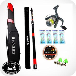 [싸파] 서프(SURF) 원투낚시세트=서프원투대(360or450)+바다가방+릴+쌍방울+묶음추+낚시줄