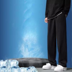 [셀러허브]남자 여름 와이드 밴딩 스판 쿨바지 슬랙스 일자팬츠/남자일자바지/남자 통바지/ (S11281690)