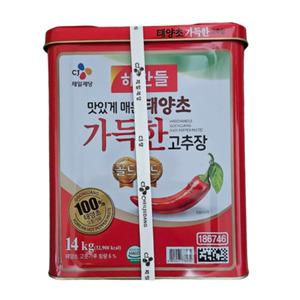 해찬들 맛있게 매운 태양초 가득한 고추장 14kg x 1개