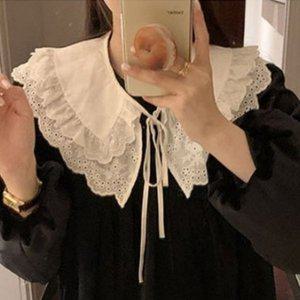 [기타]여성 넥 케이프 페이크 레이어드 넥 레이스 카라 흰색