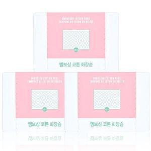 [더페이스샵] 더페이스샵 데일리 뷰티툴즈 엠보싱 코튼 화장솜(200매) 3개