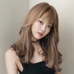 키라비 가발 여성 통가발  J컬펌 시크릿 투톤 중단발 45cm KPE-8272