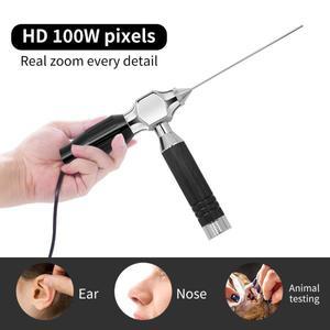WDLUCKY 스마트 귀 클리너 내시경, USB 귀 검이경, 귀지 제거제 피커, 2 귀 EnT 스쿠프, 지지대 PC, 4LED,