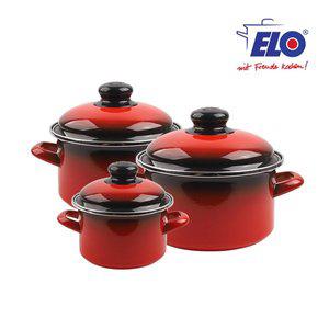 [기타]ELO 빨강법랑 3종 깊은형 14cm+18cm+24cm