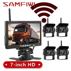 자동차 무선 7 인치 모니터 스크린 후방 카메라 트럭 버스 RV 트레일러 굴삭기 이미지 12V-24V