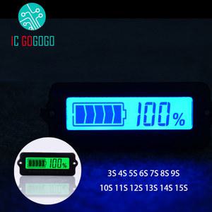이온 LiPo 용량 표시기 LCD 디스플레이 잔여 감지기 테스터 블루 LY6W 3S 4S 5S 6S 7S 8S 10S 12S 13S 15S