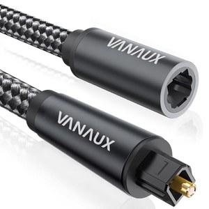 VANAUX 광 확장 케이블 디지털 토슬링크 남성과 여성 S /PDIF 코드 홈 시어터, 사운드 바, TV, PS4, Xbox, 플레이스테이션 등과 호환 - 블랙(10피트 /3m)