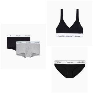 [Calvin Klein Underwear](대구신세계)(선물포장)CK 모던 스쿱백 브라렛 +남성 2PK 드로즈 커플 SET(QF5...