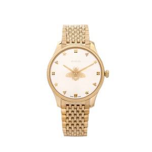 [런칭가 1,798,000원] G-Timeless 꿀벌 골드 36mm (YA1264155)