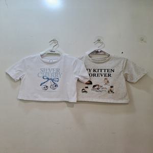 [더데이걸] 뉴그래픽 크롭 티셔츠TGRP25305