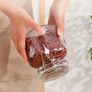 프레스 유리 밀폐용기 1L 잡곡 장아찌 고추장 보관통