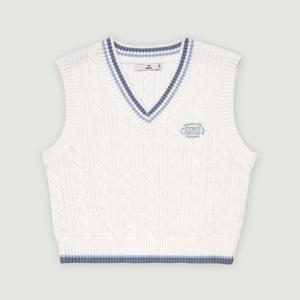 [행텐주니어]행텐틴즈 세이브존07 브이넥 조끼 여아 케이블 크롭 니트베스트 (세이브존 울산 (S30842688)