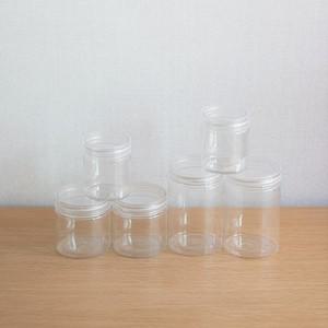 3size 투명 공병 원통 플라스틱 용기 다용도 소분통 슬라임통 케이스