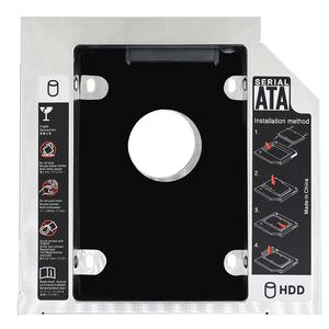 TISHRIC 알루미늄 2nd HDD 캐디 9.5mm 12.7mm SATA 3.0 Optibay 하드디스크 드라이브 박스 인클로저 DVD 어