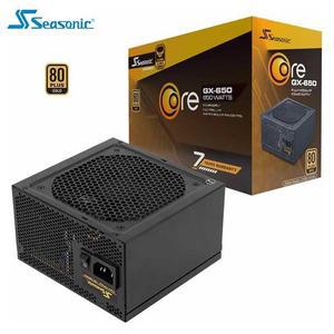 PC용파워 시즌 코어 GX650 데스크탑 컴퓨터 케이스 전원 공급 장치 80 플러스 완전 모듈러 650W