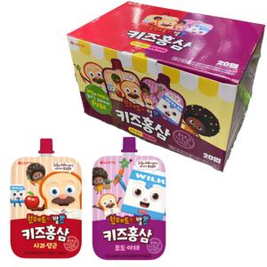 키즈홍삼음료 브래드이발소 사과당근&포도야채 100mlX10팩