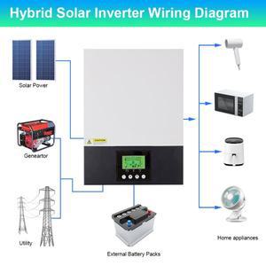 MPPT 태양광 충전기 순수 사인파 하이브리드 인버터 오프 그리드 1500W 3000W 12V DC 220V AC 1.5KW 3KW